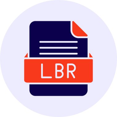 LBR Dosya Biçimi Düz Simgesi