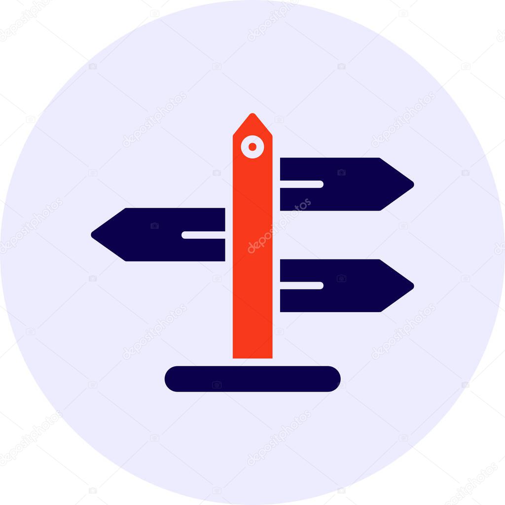Signpost Vector Icon Design