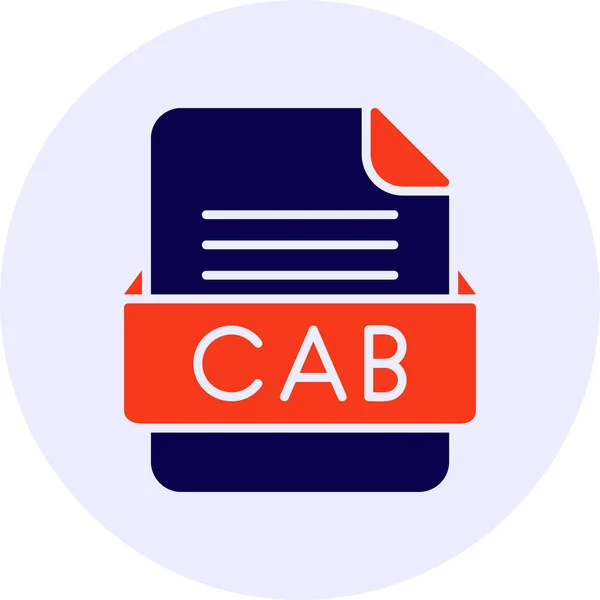 Cab Formato Archivo Flat Icon — Vector de stock
