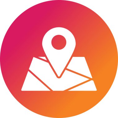 Harita Vektör Simgesi Tasarımı