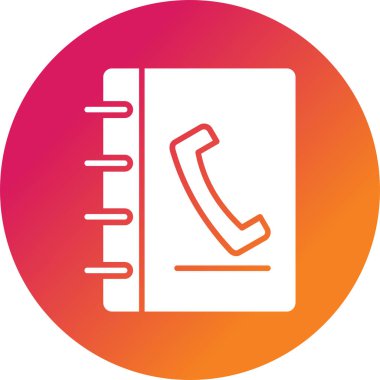 Phone Book Vector Icon Design