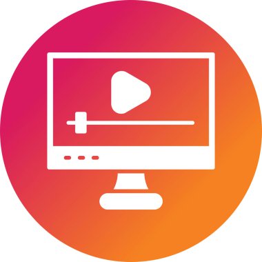 Akıcı TV simgesinin vektör illüstrasyonu 