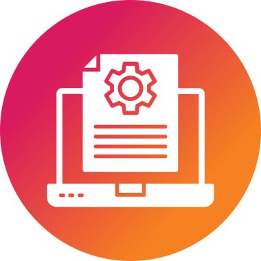 İçerik Yönetimi simgesinin vektör illüstrasyonu 