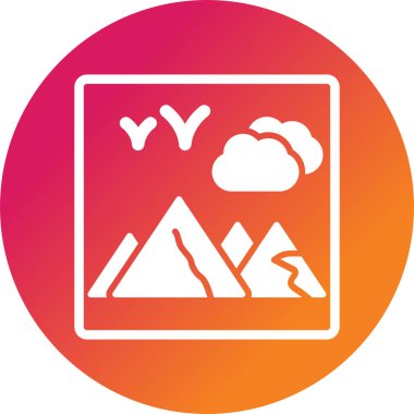 Bir Fotoğraf simgesinin vektör illüstrasyonu 