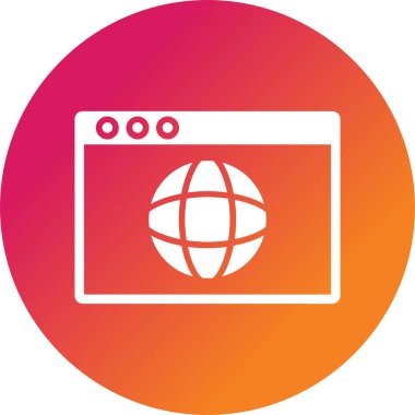 Bir Web Sayfası simgesinin vektör çizimi 