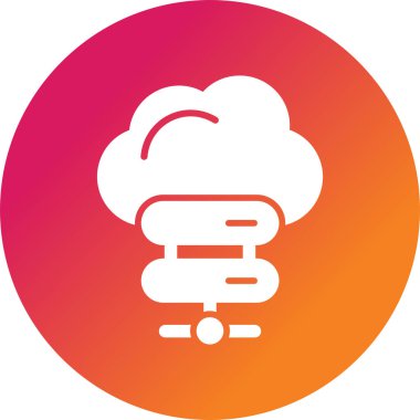 Bulut Depolama Vektörü Simgesi Tasarımı