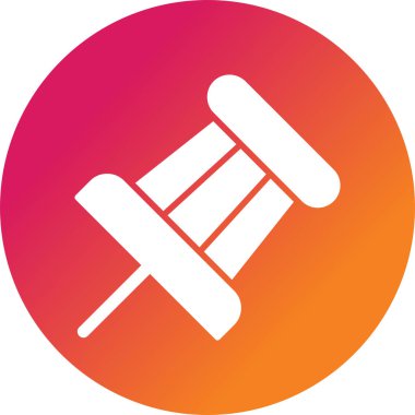 Push Pin Vector Icon Design