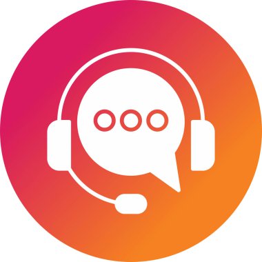 Canlı Sohbet simgesi tasarımı, vektör illüstrasyonu 