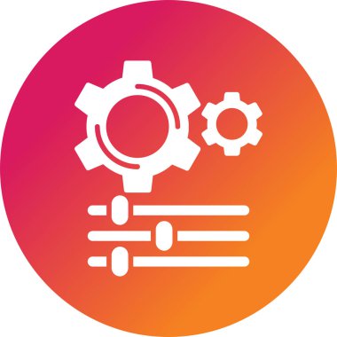 Ayarlar simgesi tasarımı, vektör illüstrasyonu 