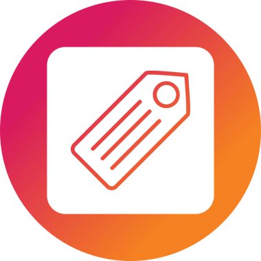 Etiket simgesi tasarımı, vektör illüstrasyonu 