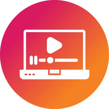 video oynatıcı simgesi tasarımı, vektör illüstrasyonu 