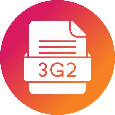 Dosya biçiminin vektör illüstrasyonu 3G2 simgesi 