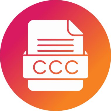 Dosya biçimi CCC simgesinin vektör illüstrasyonu 