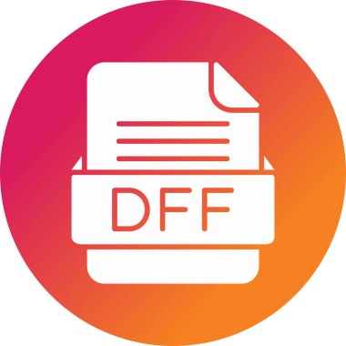 Dosya biçimi DFF simgesinin vektör illüstrasyonu 