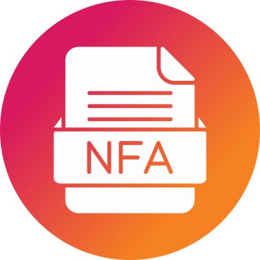 Dosya biçimi NFA simgesinin vektör çizimi 