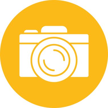 kamera düz vektör simgesi