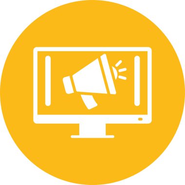 megafon simgesinin vektör illüstrasyonu