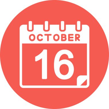 16 Ekim tarihi ile takvim