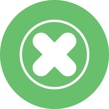 Eğilim biçimi izole edilmiş arkaplanda çapraz simgeyi iptal et