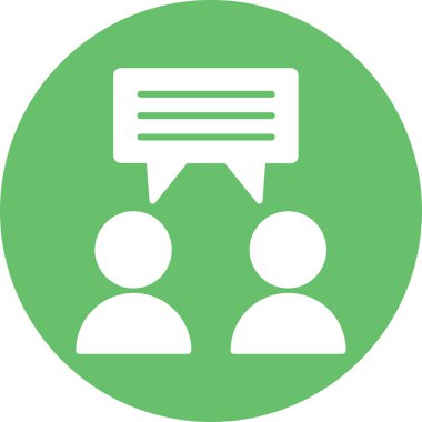 İnsanların vektör simgesi, sohbet, iletişim, tartışma