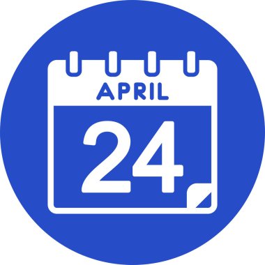 24 Nisan Vektör Simgesi Tasarımı