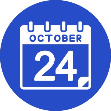 24 Ekim Vektör Simgesi Tasarımı