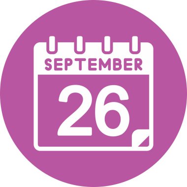 26 Eylül Vektör Simgesi Tasarımı