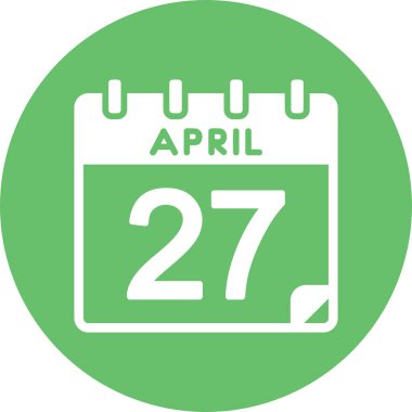 27 Nisan Vektör Simgesi Tasarımı
