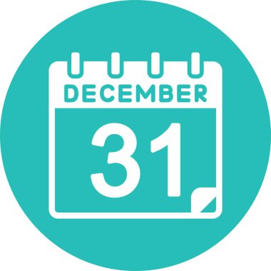 31 Aralık Vektör Simgesi Tasarımı