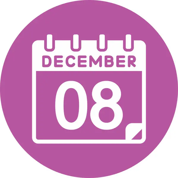 Calendario Con Fecha Del Diciembre — Vector de stock