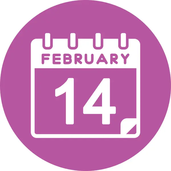 Calendar Date February — Stock Vector