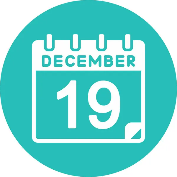 Illustration Calendar Date December — Stock Vector
