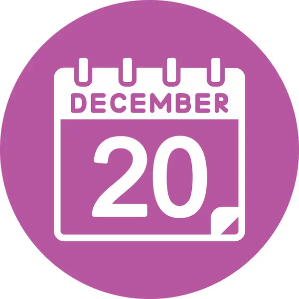 Dezember Kalender Icon Design Vektorillustration — Stockvektor