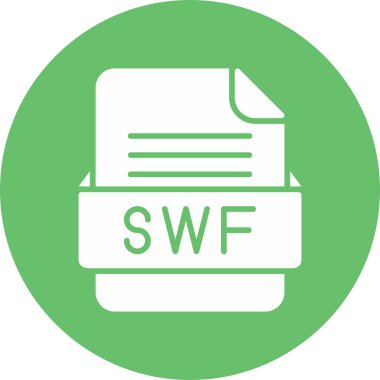 SWF Dosya Biçimi Vektör Simgesi