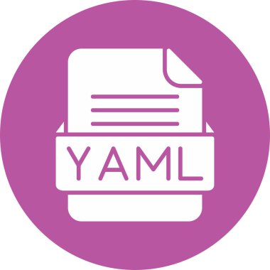 dosya biçimi YAML simgesi, vektör illüstrasyonu
