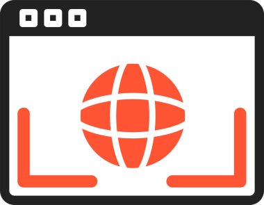 Tarayıcı simgesi, basit illüstrasyon tasarımı