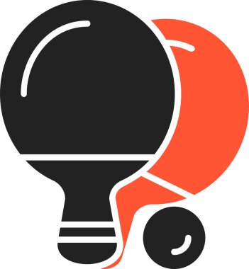 Tablo Tenisi simgesi, basit illüstrasyon tasarımı