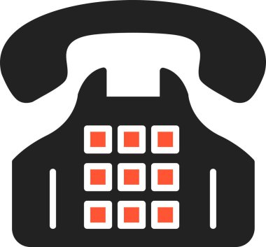 Telefon simgesi, basit illüstrasyon tasarımı