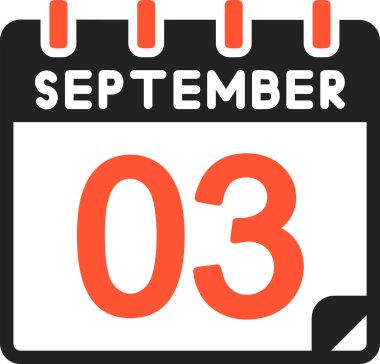 3 Eylül simgesi, basit illüstrasyon tasarımı