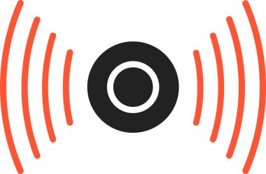 Sıcak nokta simgesi, vektör illüstrasyonu