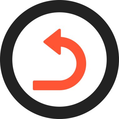 Dönüş simgesi, vektör illüstrasyonu