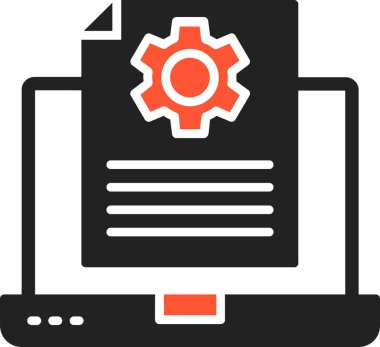 İçerik yönetimi simgesi, vektör illüstrasyonu