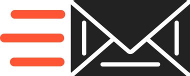 zarf simgesi, vektör çizimi