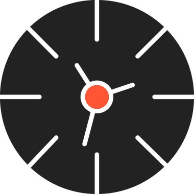 Duvar Saati takvim simgesi, vektör illüstrasyonu