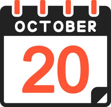 20 Ekim simgesi, vektör illüstrasyonu