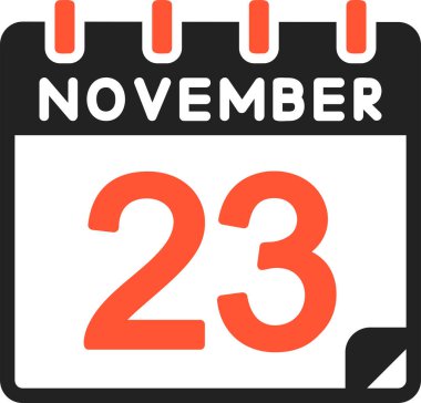 23 Kasım simgesi, vektör illüstrasyonu