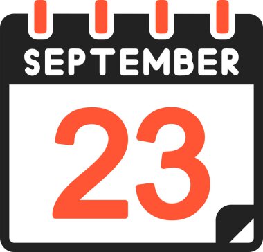 23 Eylül simgesi, vektör illüstrasyonu