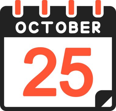 25 Ekim simgesi, vektör illüstrasyonu 