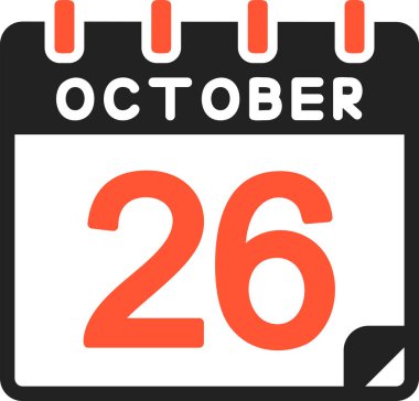 26 Ekim simgesi, vektör illüstrasyonu 