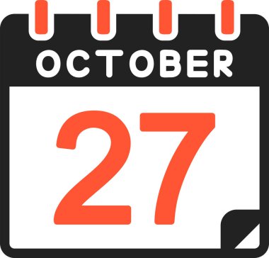 27 Ekim simgesi, vektör illüstrasyonu 